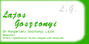 lajos gosztonyi business card